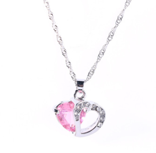 Double Heart Pendant Necklace