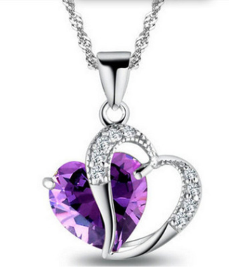 Double Heart Pendant Necklace